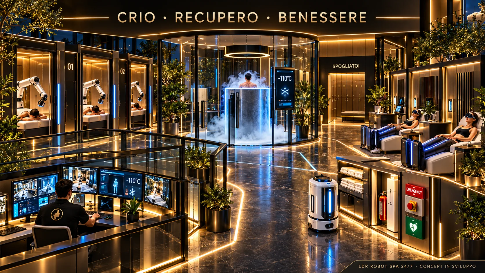 Area concept crioterapia, recupero e controllo